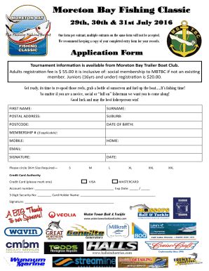 Fillable Online Moreton Bay Fishing Classic Mbtbc Fax Email Print