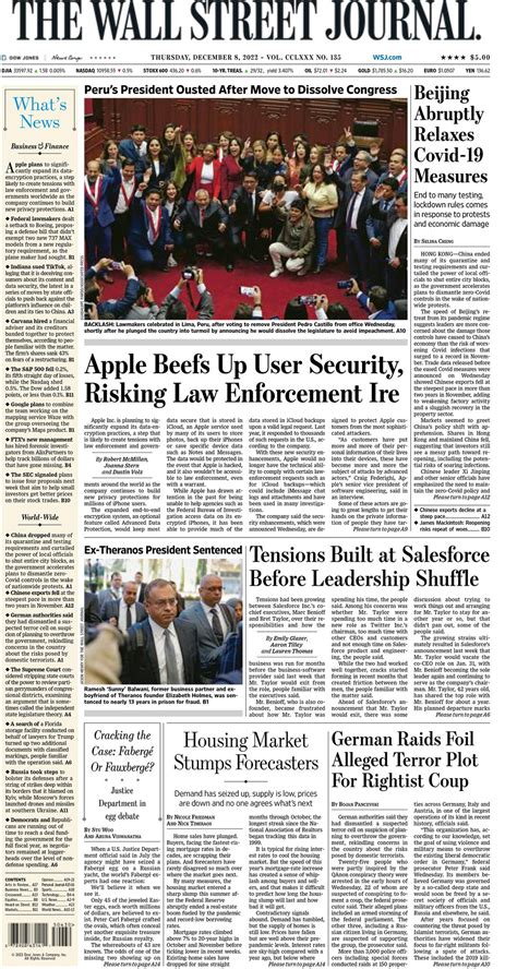 The Wall Street Journal On Twitter Take An Early Look At The Front