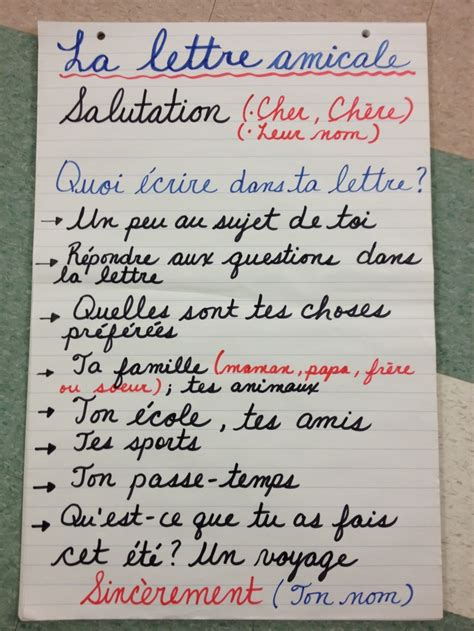 A Piece Of Paper With Writing On It That Says La Lettre Amicale Salbation