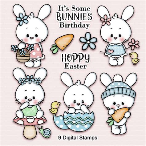 Easter Digital Stamp Etsy