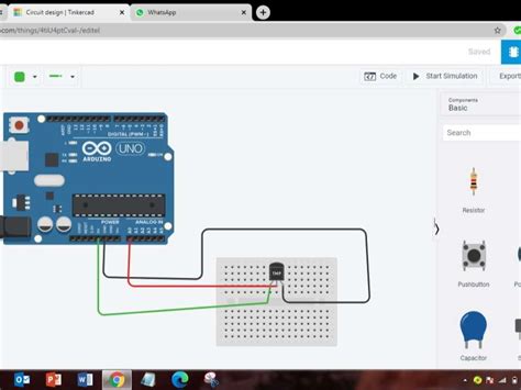 Temperature Detector On Tinkercad Project