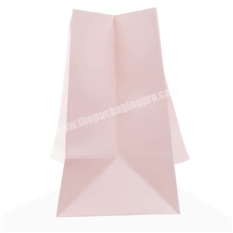 Sencai Custom Pink Art Paper Bag With Gold Foil Logo Gift Package Paper