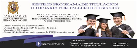 Titulacion Web Facultad De Ingenier A Industrial Unmsm