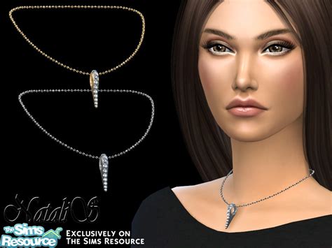 The Sims Resource Natalis Needle Necklace Short