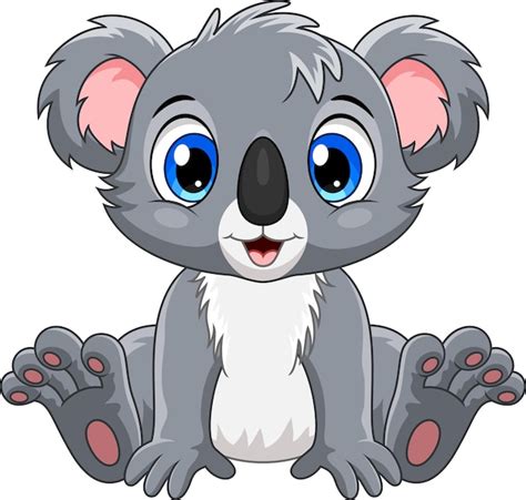 Dessin Anim Mignon B B Koala Vecteur Premium