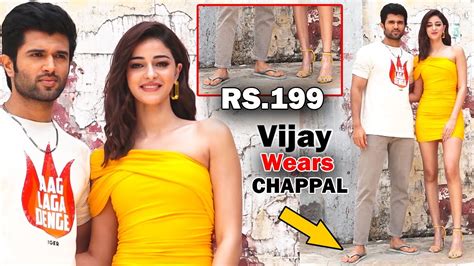 Vijay Deverakonda Simple Look Wears 199 Slipper Ananya Panday S