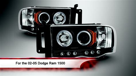 Dodge Ram Ccfl Halo Led Projector Headlights Youtube