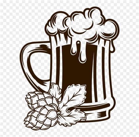 Download Pin Beer Mug Clipart Black And White Beer Drawing Png