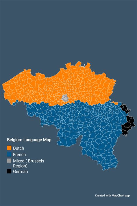Language Map of Belgium - Maps on the Web