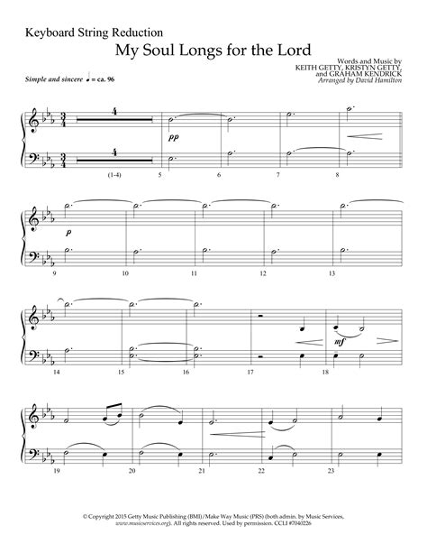 My Soul Longs For The Lord Choral Anthem Satb String Reduction Sheet