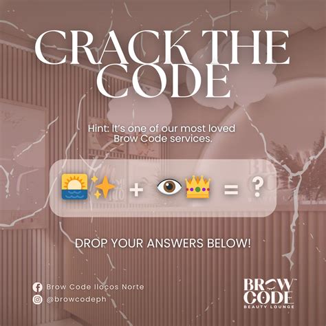 Brow - 🔐 𝐂𝐑𝐀𝐂𝐊 𝐓𝐇𝐄 𝐂𝐎𝐃𝐄 & 𝐖𝐈𝐍! 🔐 Can you guess which of our most loved