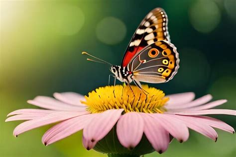 Premium AI Image A Butterfly On A Flower