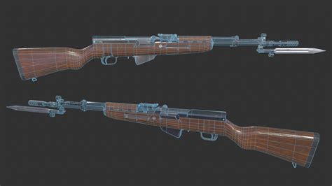 SKS Rifle 3D Model By Yn Delmund