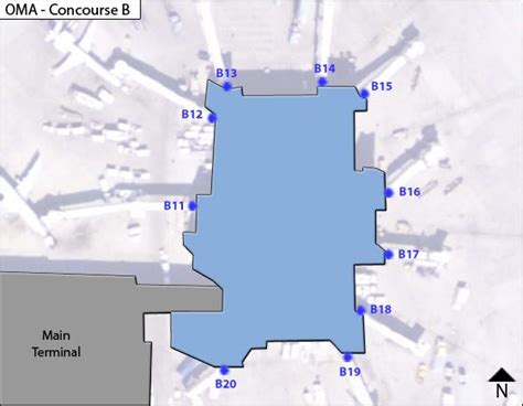 Omaha Eppley Airfield Airport Map Oma Terminal Guide