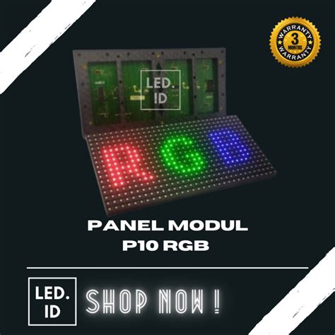 Jual Panel Modul P10 SMD RGB Running Text Outdoor Shopee Indonesia