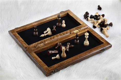 Unique Chess Set Elegant Chess Set Personalized Engraving - Etsy