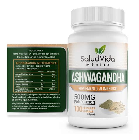 Ashwagandha Org Nica Mg C Psulas Mercadolibre