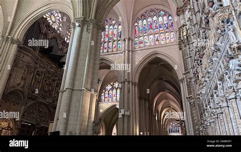 Architecture and decoration of the Toledo Cathedral Stock Photo - Alamy