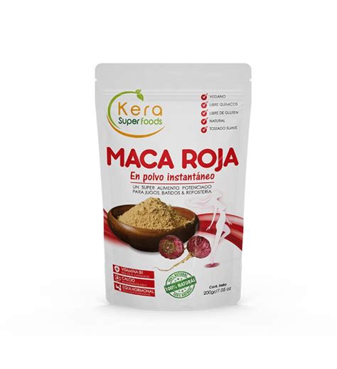 MACA ROJA EN POLVO 200 G KERA SUPERFOODS MISHAN TIENDA NATURAL