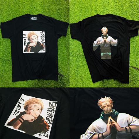 Jual Tshirt Jujutsu Kaisen Ryomen Sukuna Fukuma Mizushi Black Anime