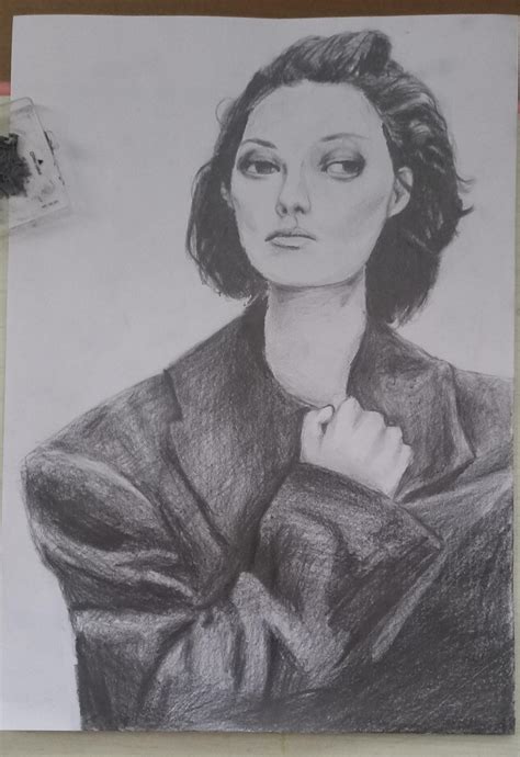 Pencil Sketch Marion Cotillard Rdraw