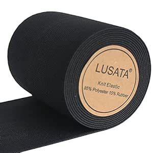 Lusata Inch Wide Black Knit Elastic Spool Heavy Stretch High