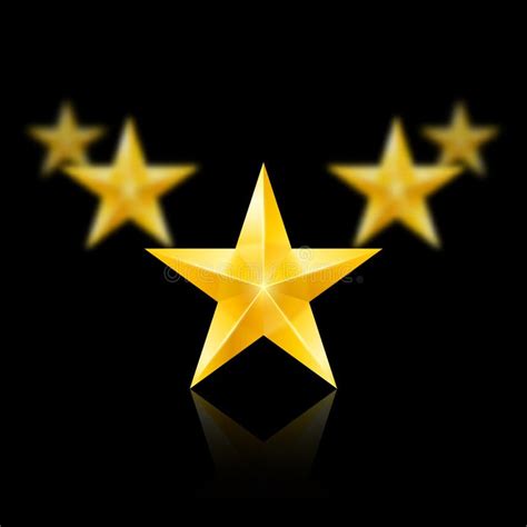 Five Gold Stars Black Background Stock Illustrations 1470 Five Gold