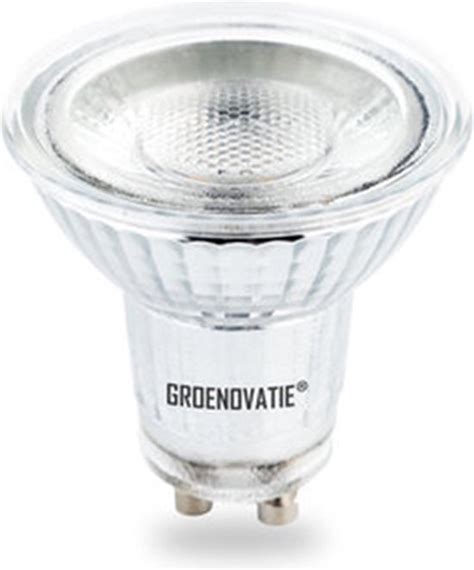 Groenovatie Led Spot Gu10 Fitting Cob Glas 1w Warm Wit Bol