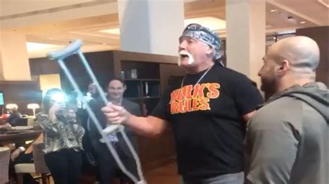 Hulk Hogan Involved In Heated Exchange With Fan At Hotel Bar Youtube