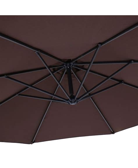 Sunnydaze Decor 10 Ft Cantilever Offset Steel Patio Umbrella With Crank Brown Macys