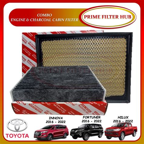 Combo Engine Air Filter And Charcoal Cabin Filter Toyota Innova