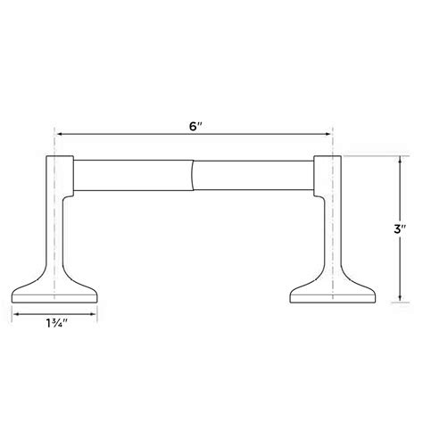 Basic Bath Hardware Collection Two Post Toilet Paper Holder In