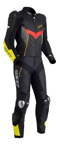 Macacao Moto Texx Pe As Pista Preto Amarelo E Vermelho Parcelamento