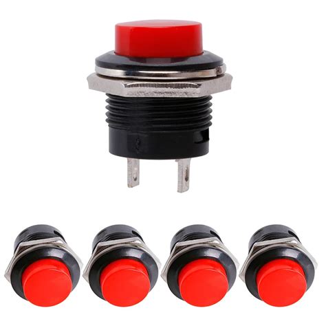 Buy 5pcs Ac125v 6a 16mm R13 507 Off On Momentary Self Reset Switch Push Button