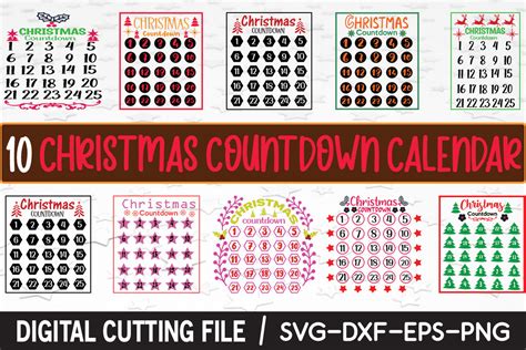 10 Christmas Countdown Bundle Graphic by thesvgfactory · Creative Fabrica