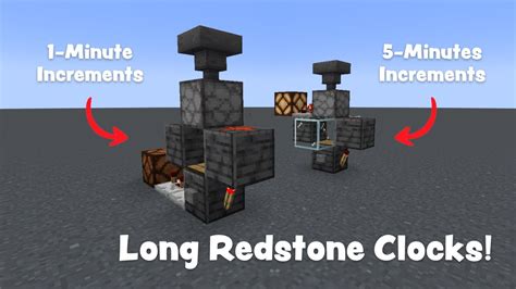 How To Build Long Incremental Redstone Clocks 119 Minecraft