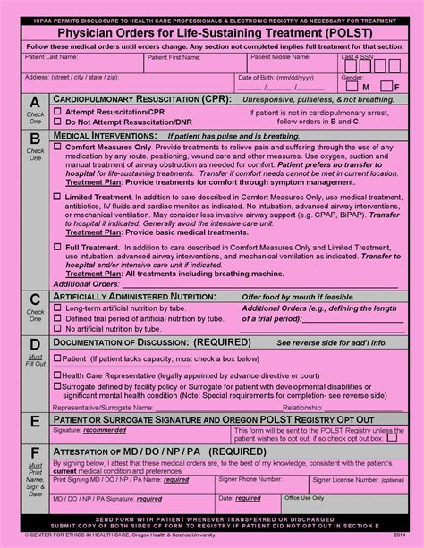 Oregon Polst Registry