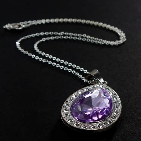 Sofias Amulet Princess Necklace Purple Rhinestone Deep Purple ...