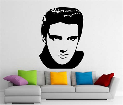 Elvis Presley Stickers Music Wall Vinyl Decals Home Interior Etsy