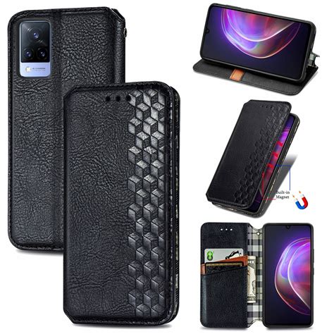 For Vivo V Cubic Grid Pressed Horizontal Flip Magnetic Pu Leather