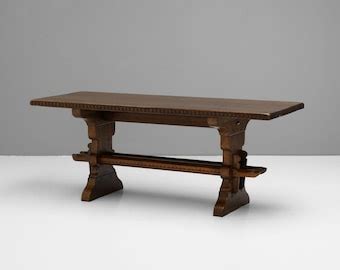 Beautiful Handcrafted Wormy Chestnut Trestle Dining Table Etsy