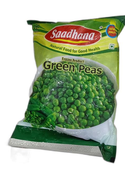 Saadhana A Grade 1Kg Frozen Green Peas Packet 18 Degree Celcius At