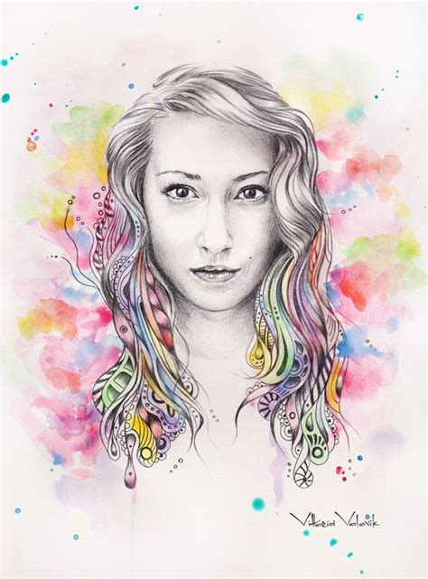 Watercolor Pencil Portrait At Explore Collection