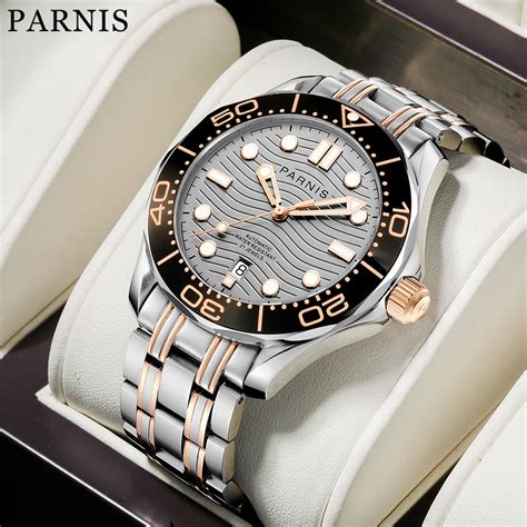 Parnis Reloj De Pulsera Para Hombre Miyota8215 Autom Tico Mec Nico