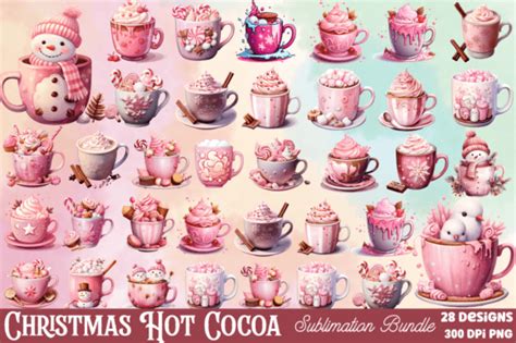 Christmas Hot Cocoa Sublimation Clipart Graphic By CraftArt Creative Fabrica