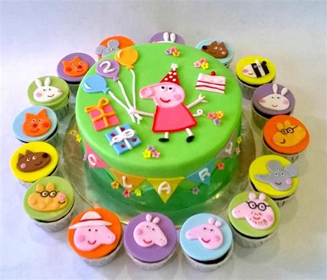 Peppa Pig Cake Cupcake Set Peppa Pig Cupcakes Peppa Pig Birthday