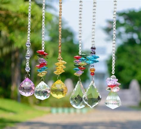 6PCS Crystal Suncatcher Rainbow Maker Crystal Chandelier Prism