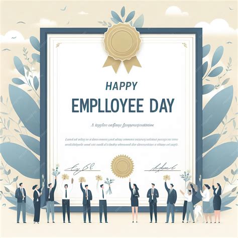 Premium Photo | Employee day card greeting illustration