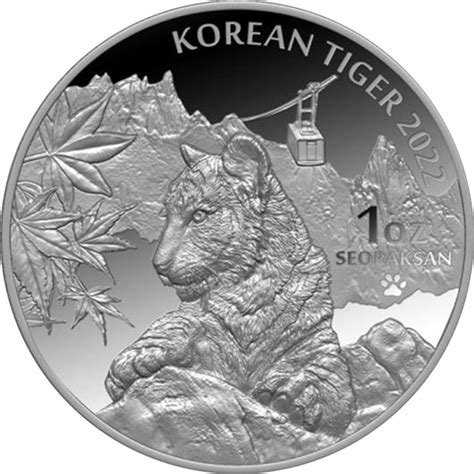 South Korea Tiger Oz Silver Proof Coin Grreserve