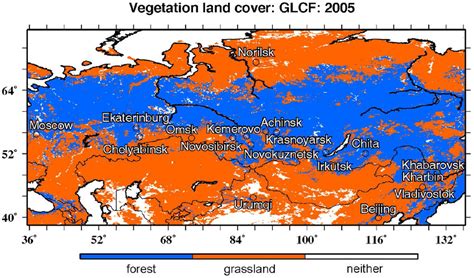 Spatial Distributions Of The Two Vegetation Land Cover Aggregated